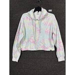 Pink by Victoria Secret Mesh Swim Coverup Hooded Womens Size S Tie Dye Multicolo